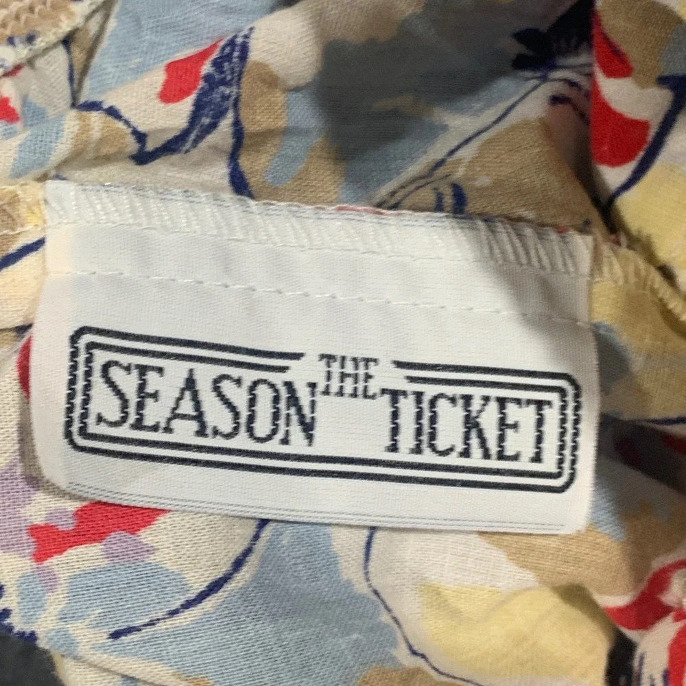 The‎ Season Ticket Vintage Girls Floral Shorts Set High Waist Long Grandma 10/12